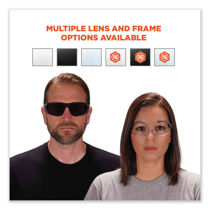 Skullerz Saga Frameless Safety Glasses, Fog-Off Technology, Frameless, Smoke Single Lens
