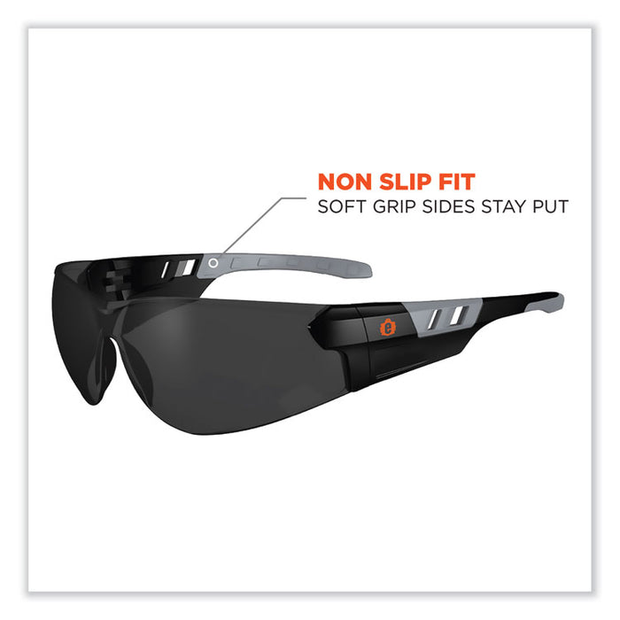 Skullerz Saga Frameless Safety Glasses, Fog-Off Technology, Frameless, Smoke Single Lens