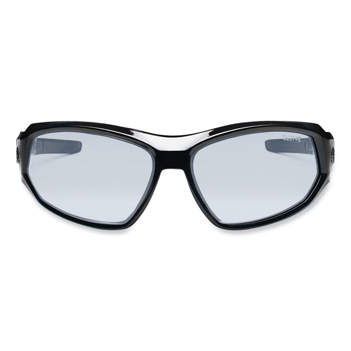 Skullerz Loki Safety Glasses/Goggles, Black Full Frame, Clear Dual Anti-Fog I/O Lens