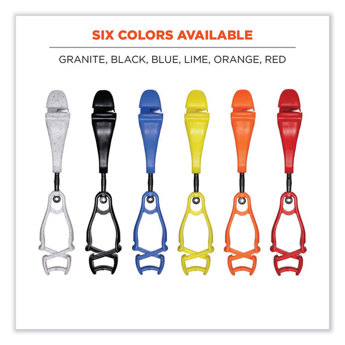 Squids 3420 Dual Clip Swivel Glove Clip Holder, 1 x 0.6 x 5.5, Acetal Copolymer, Orange