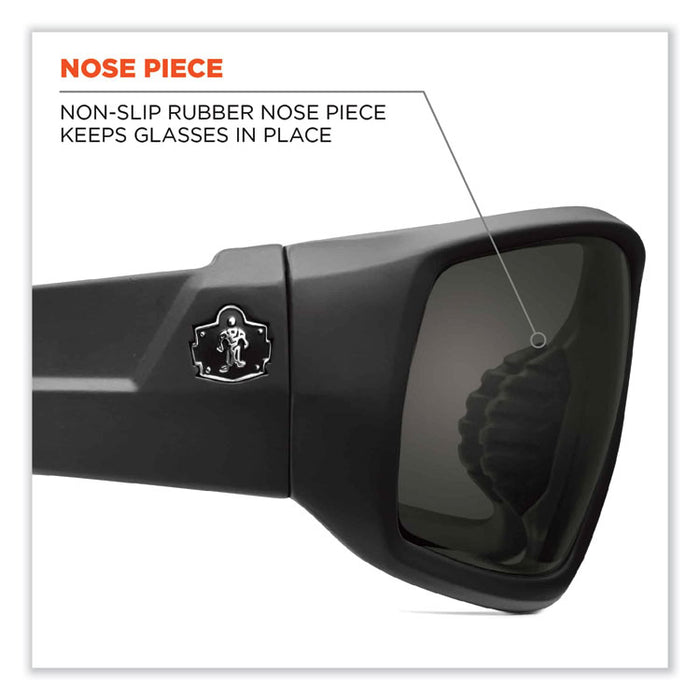 Skullerz Odin Safety Glasses, Black Full Frame, Polarized Smoke Dual Lens