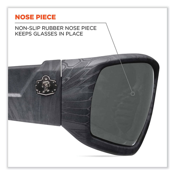 Skullerz Odin Safety Glasses, Kryptek Highlander Full Frame, Polarized Smoke Dual Lens