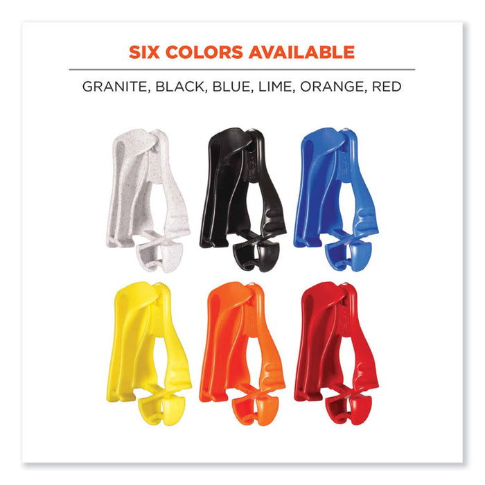 Squids 3405 Belt Clip Glove Clip Holder, 1 x 1 x 6, Acetal Copolymer, Granite