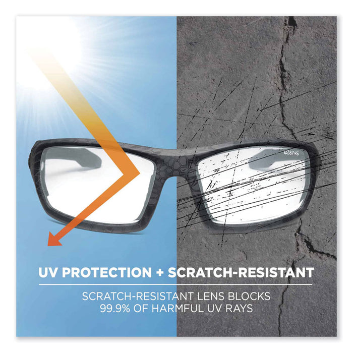 Skullerz Odin Safety Glasses, Kryptek Highlander Full Frame, Clear Dual Lens