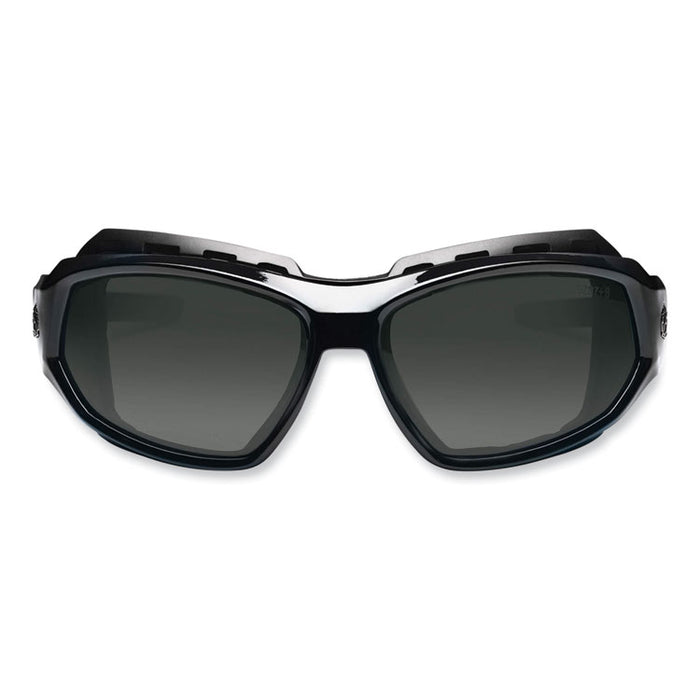 Skullerz Loki Safety Glasses/Goggles, Black Full Frame, Polarized Smoke Dual Lens