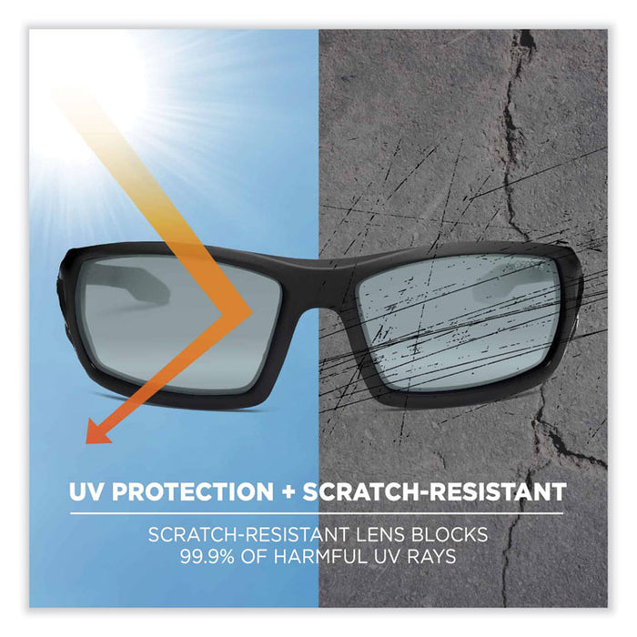 Skullerz Odin Safety Glasses, Fog-Off Technology, Matte Black Full Frame, Clear Dual I/O Lens