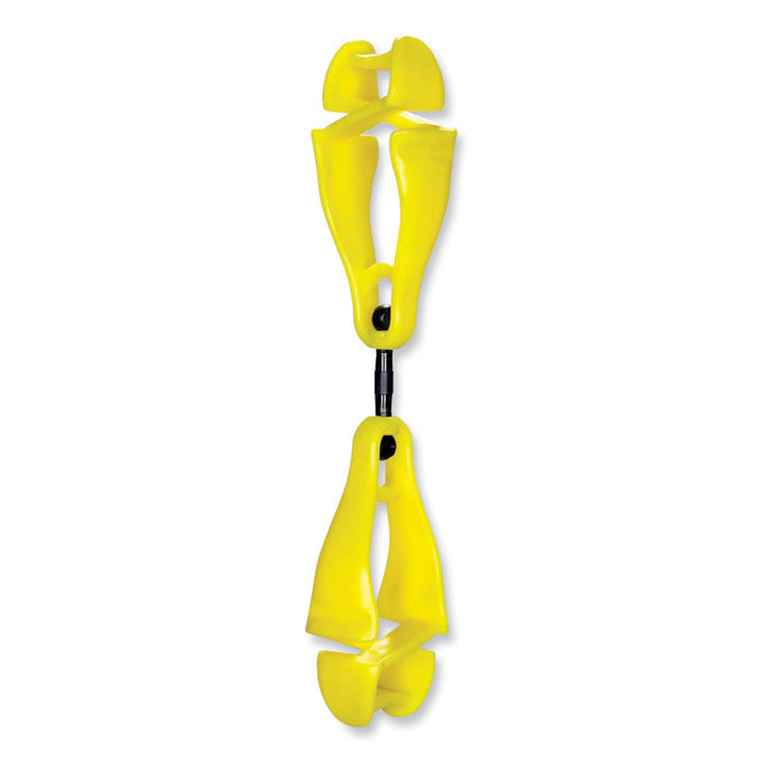 Squids 3420 Dual Clip Swivel Glove Clip Holder, 1 x 0.6 x 5.5, Acetal Copolymer, Lime