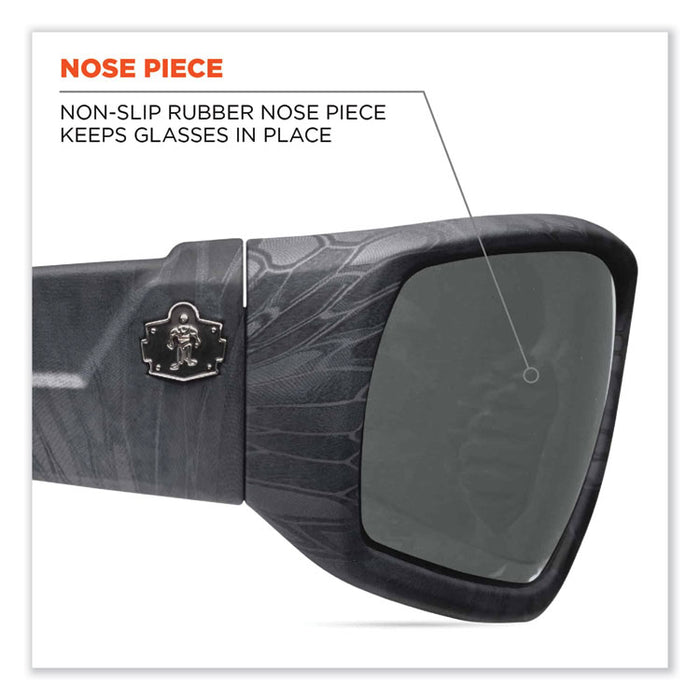 Skullerz Odin Safety Glasses, Kryptek Typhon Full Frame, Polarized Smoke Dual Lens