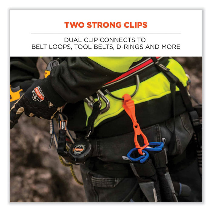 Squids 3400 Dual Clip Glove Clip Holder, 1 x 1 x 6.5, Acetal Copolymer, Granite