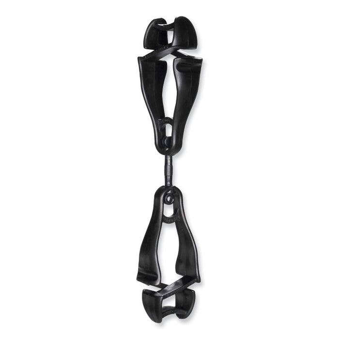 Squids 3420 Dual Clip Swivel Glove Clip Holder, 1 x 0.6 x 5.5, Acetal Copolymer, Black