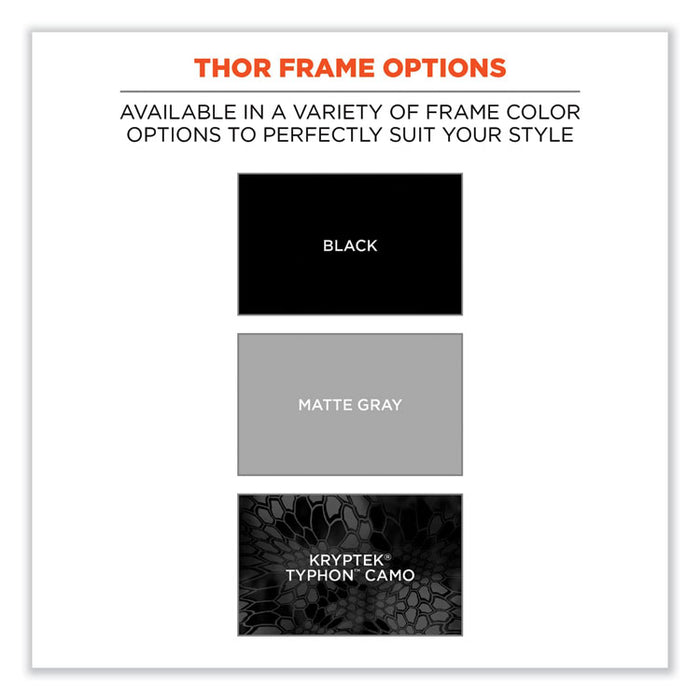 Skullerz Thor Safety Glasses, Black Full Frame, Clear Dual Lens