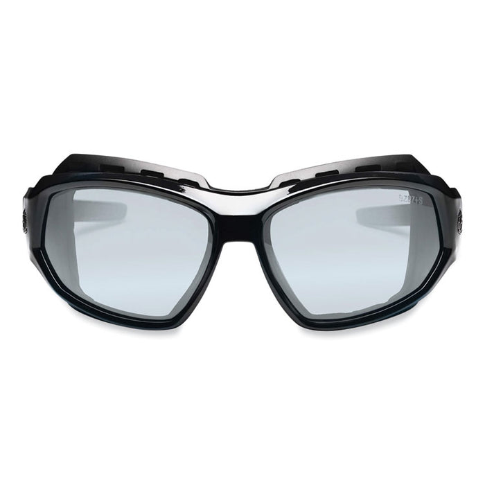 Skullerz Loki Safety Glasses/Goggles, Black Full Frame, Clear Dual Anti-Fog I/O Lens