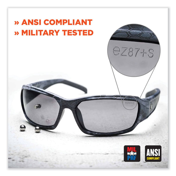 Skullerz Skoll Safety Glasses, Matte Black Half Frame, Clear Single I/O Lens