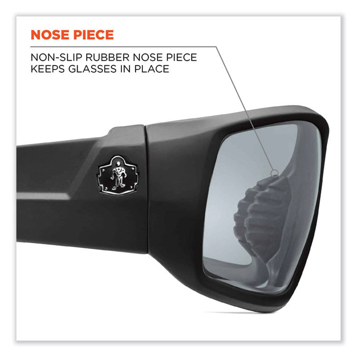 Skullerz Odin Safety Glasses, Fog-Off Technology, Black Full Frame, Clear Dual I/O Lens