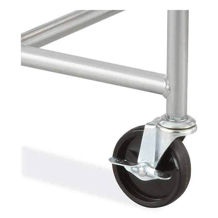 Sled Base Stack Chair Cart, Metal, 500 lb Capacity, 23.5" x 27.5" x 17", Silver