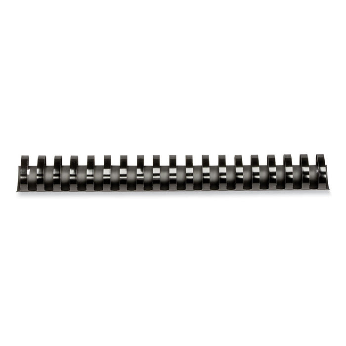 Plastic Comb Bindings for 11 x 8.5 Documents, 19 Rings, 1.5" (340-Sheet) Capacity, Black, 50/Pack