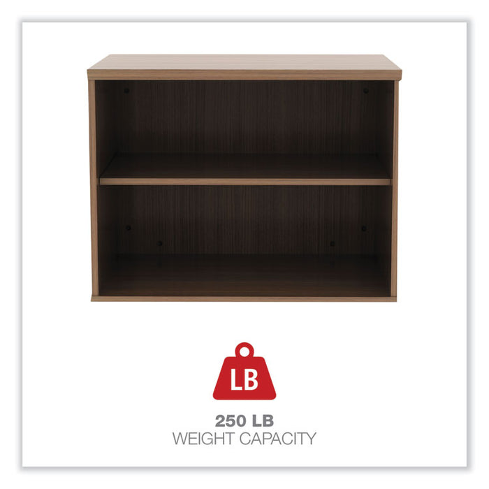 Alera Open Office Desk Series Low Storage Cabinet Credenza, Woodgrain Laminate, 29.5w x 19.13d x 22.78h, Modern Walnut