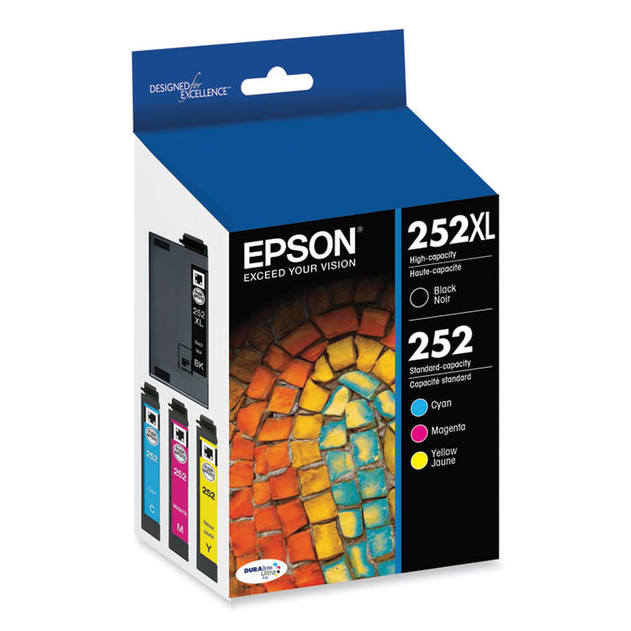 T252XL-BCS (252XL) DURABrite Ultra High-Yield Ink, 1,100 Page-Yield, Black/Cyan/Magenta/Yellow