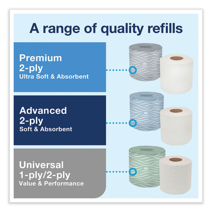 Twin Standard Roll Bath Tissue Dispenser, 12.75 x 5.57 x 8.25, Smoke