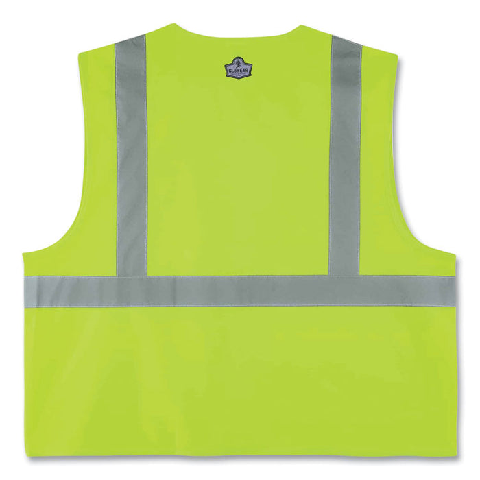 GloWear 8225Z Class 2 Standard Solid Vest, Polyester, Lime, 2X-Large/3X-Large