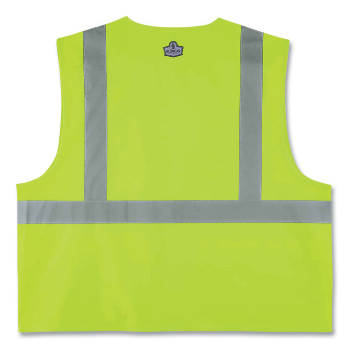 GloWear 8225Z Class 2 Standard Solid Vest, Polyester, Lime, 4X-Large/5X-Large