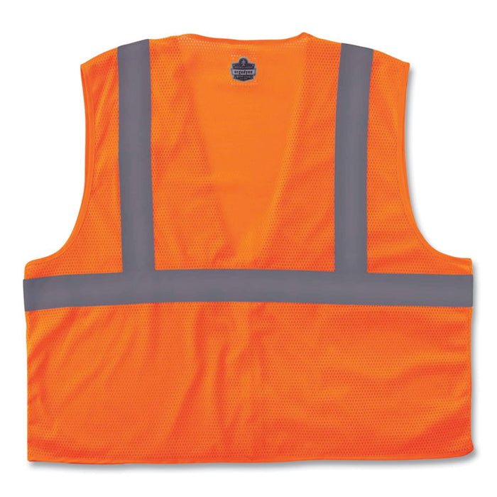 GloWear 8210Z Class 2 Economy Mesh Vest, Polyester, Orange, 2X-Large/3X-Large