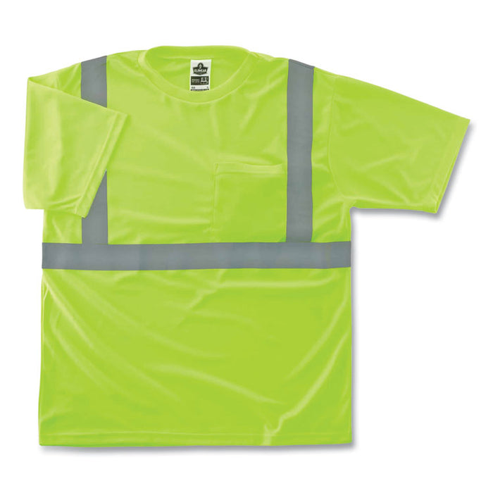 GloWear 8289 Class 2 Hi-Vis T-Shirt, Lime, Large