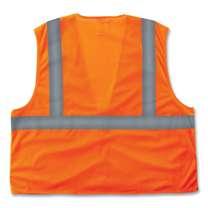 GloWear 8205Z Class 2 Super Economy Mesh Vest, Polyester, Orange, Small/Medium