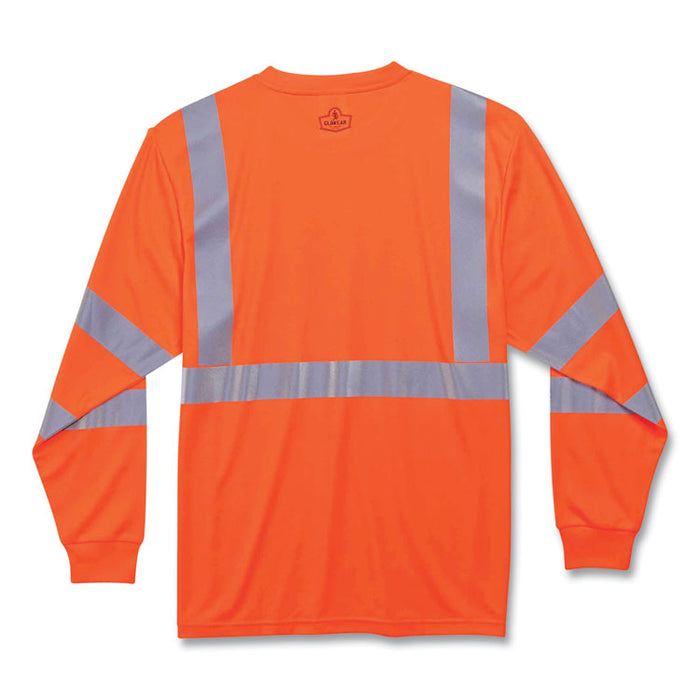 GloWear 8391 Class 3 Hi-Vis Long Sleeve Shirt, Small, Orange
