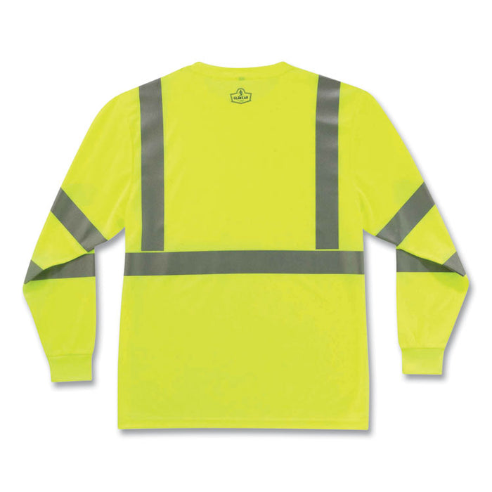 GloWear 8391 Class 3 Hi-Vis Long Sleeve Shirt, X-Large, Lime