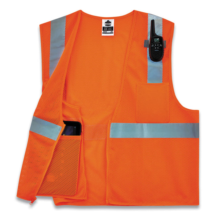 GloWear 8210Z Class 2 Economy Mesh Vest, Polyester, Orange, 2X-Large/3X-Large