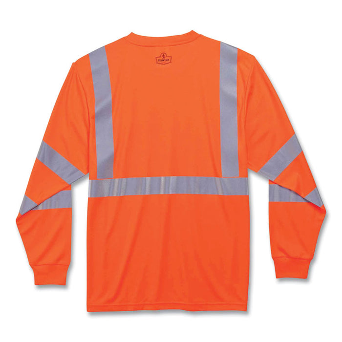 GloWear 8391 Class 3 Hi-Vis Long Sleeve Shirt, 2X-Large, Orange