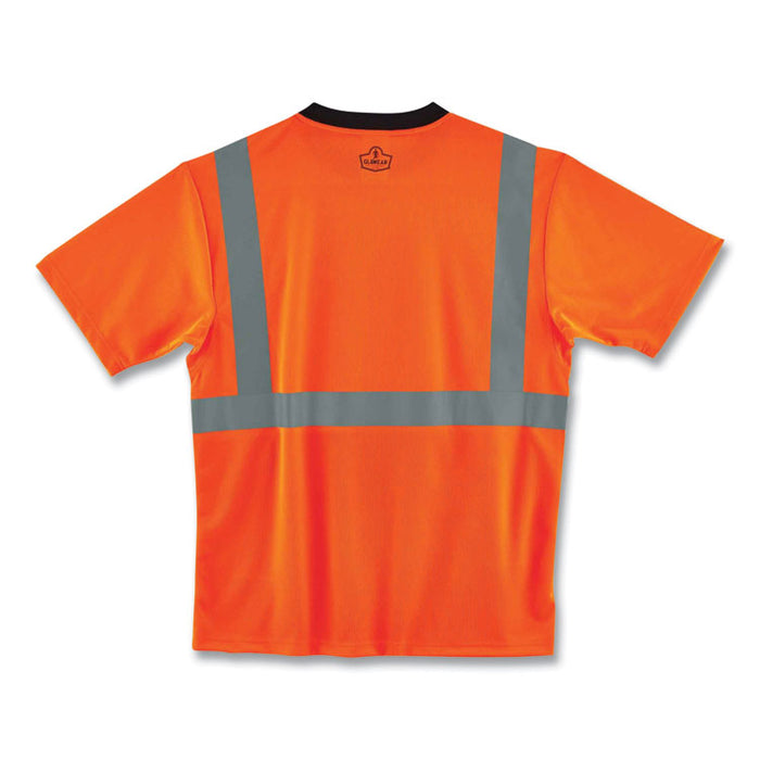 GloWear 8289BK Class 2 Hi-Vis T-Shirt with Black Bottom, 4X-Large, Orange