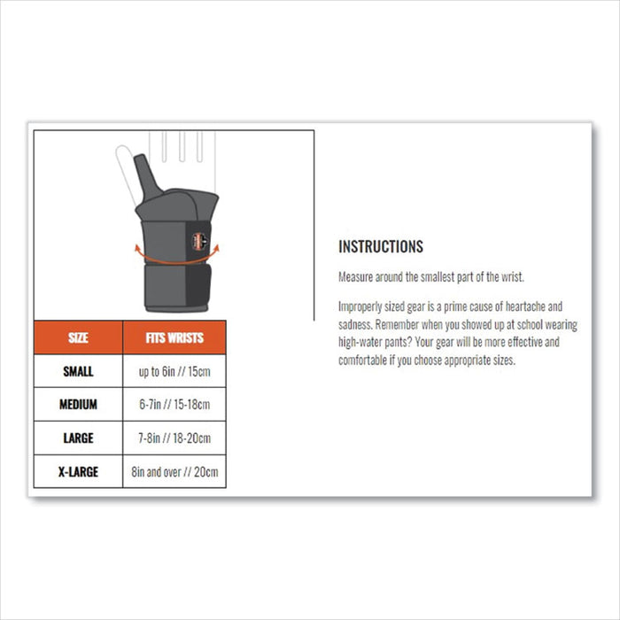 ProFlex 675 Ambidextrous Double Strap Wrist Support, Small, Fits Left Hand/Right Hand, Black