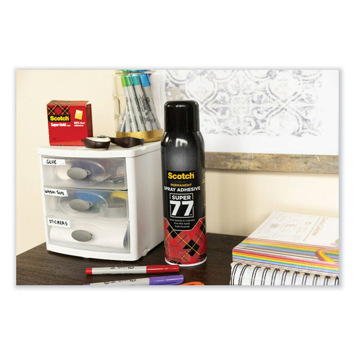 Super 77 Multipurpose Spray Adhesive, 13.57 oz, Dries Clear