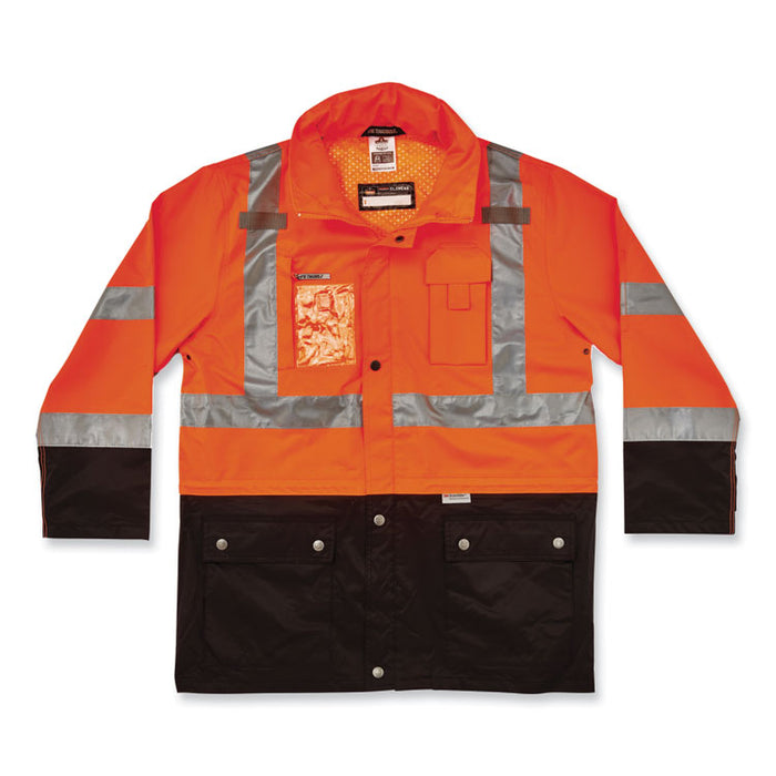 GloWear 8386 Class 3 Hi-Vis Outer Shell Jacket, Polyester, 3X-Large, Orange