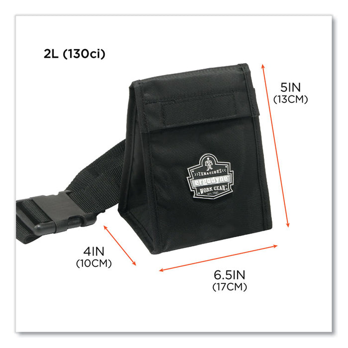 Arsenal 5184 Mouthbit Respirator Bag, 5 x 4 x 6.5, Black