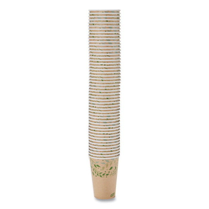 EcoSmart Recycled Hot/Cold Cups, 16 oz, Paper, Kraft/Green, 1,000/Carton