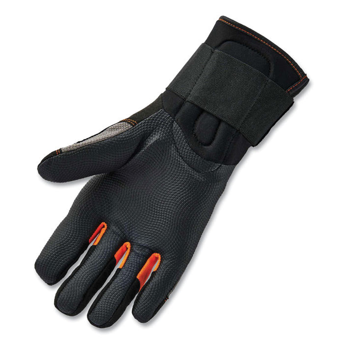 ProFlex 9012 Certified AV Gloves + Wrist Support, EN388: 2121X, 15.5" Long, X-Large, Black, Pair