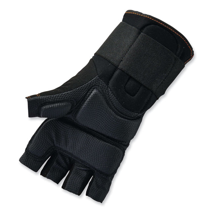 ProFlex 910 Half-Finger Impact Gloves + Wrist Support, EN388: 1121X, 13" Long, XX-Large, Black, Pair