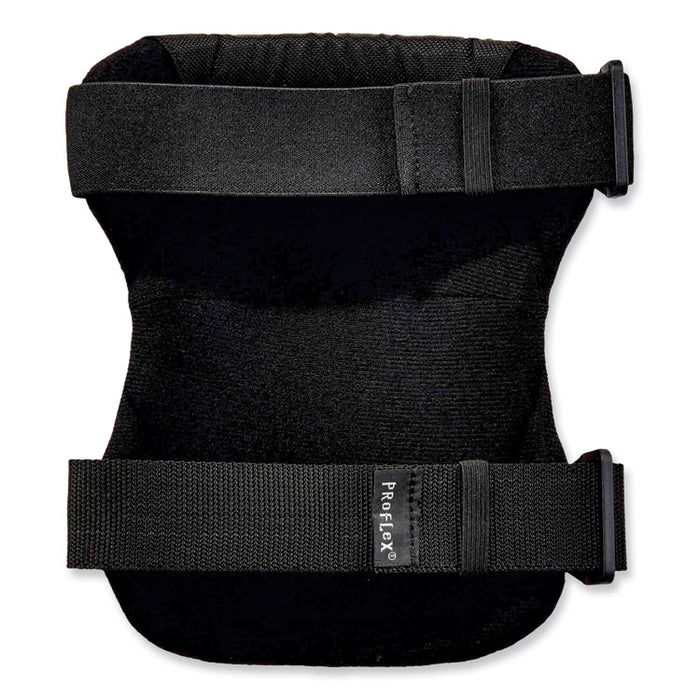 ProFlex 335 Slip-Resistant Rubber Cap Knee Pads, Buckle Closure, One Size Fits Most, Black Cap, Pair