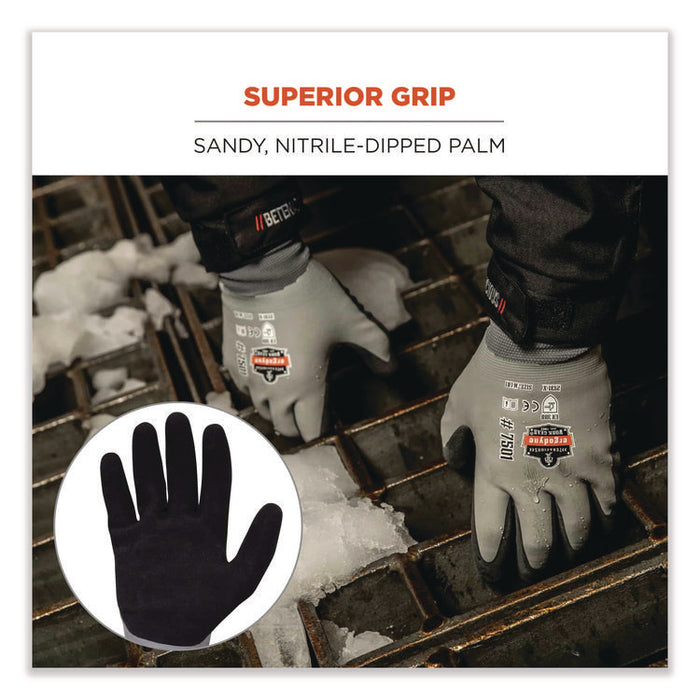 ProFlex 7501 Coated Waterproof Winter Gloves, EN388: 2131X, 11" Long, XX-Large, Gray, Pair