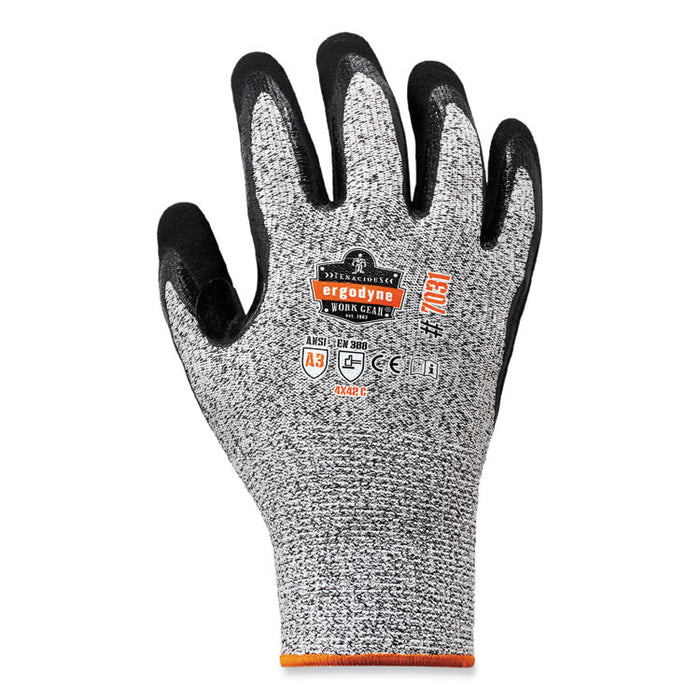 ProFlex 7031 ANSI A3 Nitrile-Coated CR Gloves, EN388: 4X42C, 10.5" Long, XX-Large, Gray, Pair