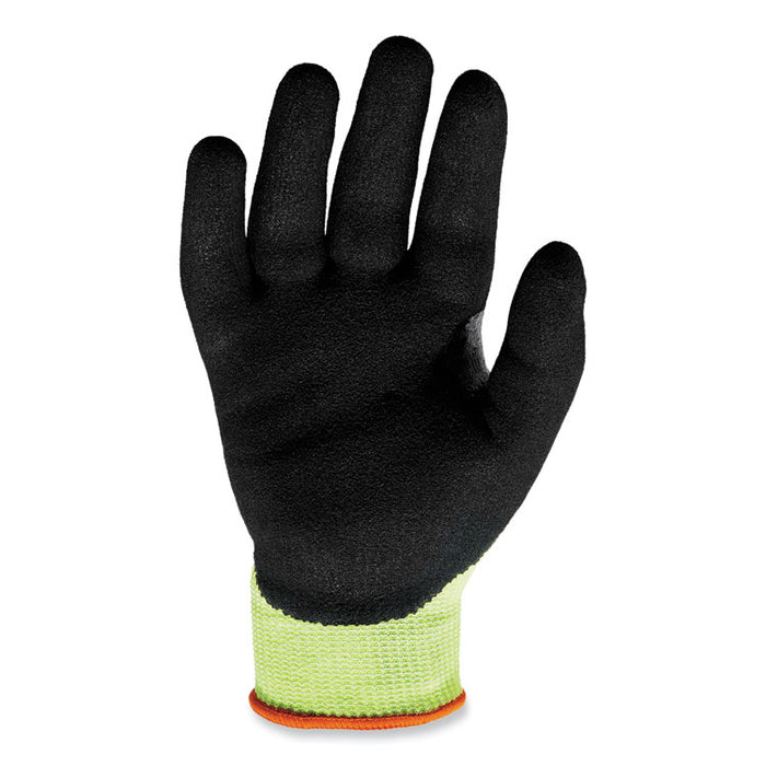 ProFlex 7041 ANSI A4 Nitrile-Coated CR Gloves, EN388: 4X42D, 10" Long, Small, Lime, Pair