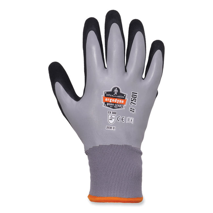 ProFlex 7501-CASE Coated Waterproof Winter Gloves, EN388: 2131X, 11" Long, X-Large, Gray, 144 Pairs/Carton