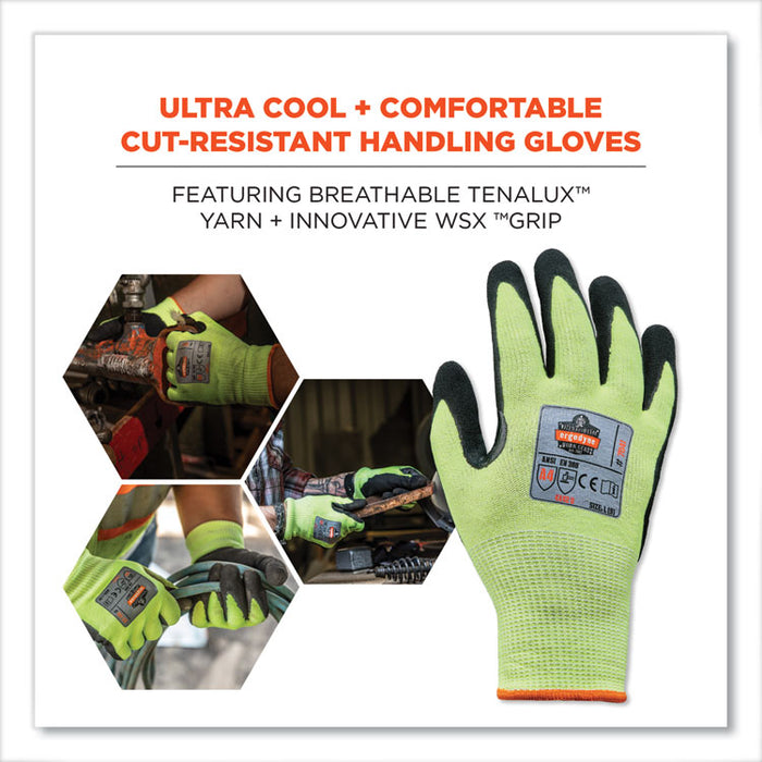 ProFlex 7041-CASE ANSI A4 Nitrile Coated CR Gloves, EN388: 4X42D, 10" Long, Medium, Lime, 144 Pairs/Carton