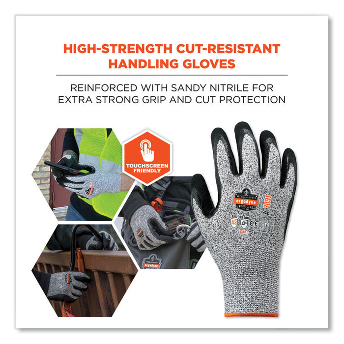 ProFlex 7031-CASE ANSI A3 Nitrile-Coated CR Gloves, EN388: 4X42C, 9.5" Long, Medium, Gray, 144 Pairs/Carton