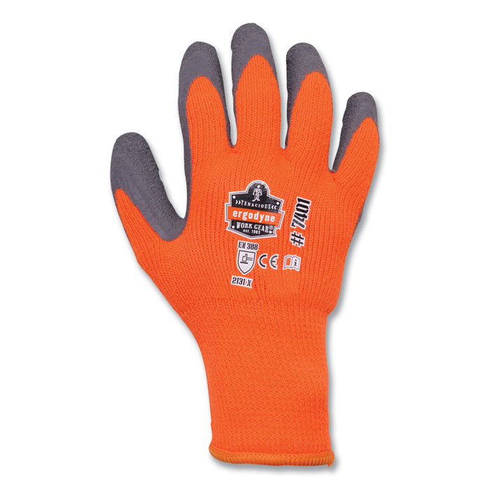 ProFlex 7401-CASE Coated Lightweight Winter Gloves, EN388: 2131X, 10" Long, Medium, Orange, 144 Pairs/Carton