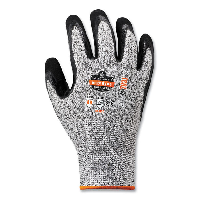 ProFlex 7031-CASE ANSI A3 Nitrile-Coated CR Gloves, EN388: 4X42C, 9.5" Long, Medium, Gray, 144 Pairs/Carton