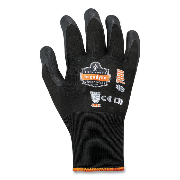 ProFlex 7001-CASE Nitrile Coated Gloves, EN388: 4121X, 9.25" Long, X-Large, Black, 144 Pairs/Carton